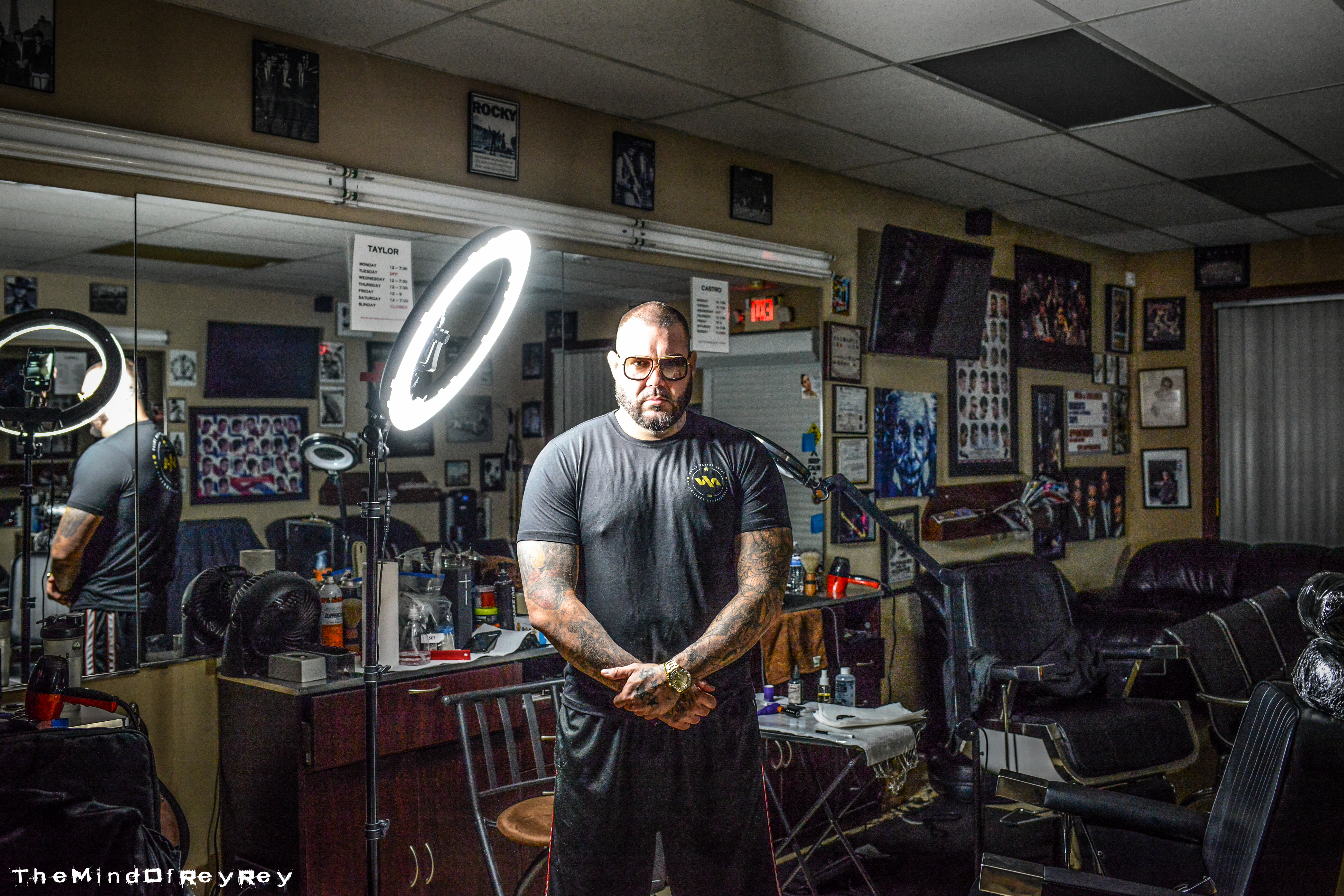 An image of Taylor Tee, founder of Premier Hair Tattoo. Photographer: Rey Rey Rodriguez