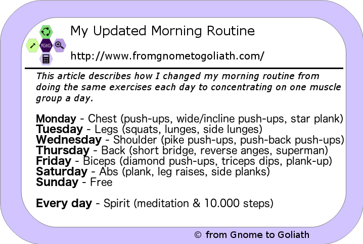 Updated Morning Routine