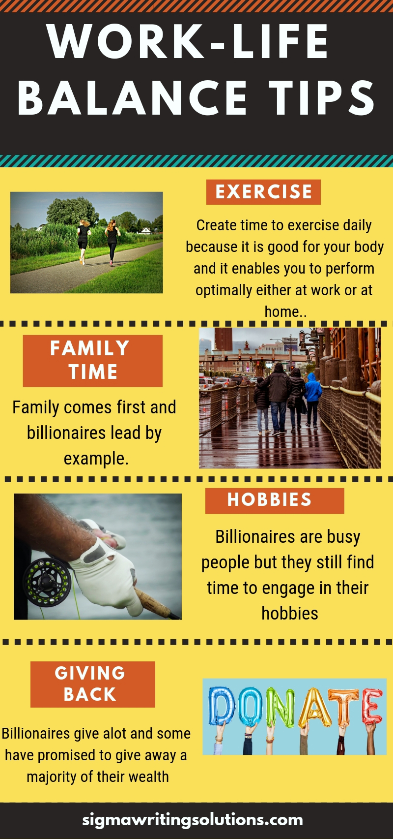 Tips on achieving a work life balance. 