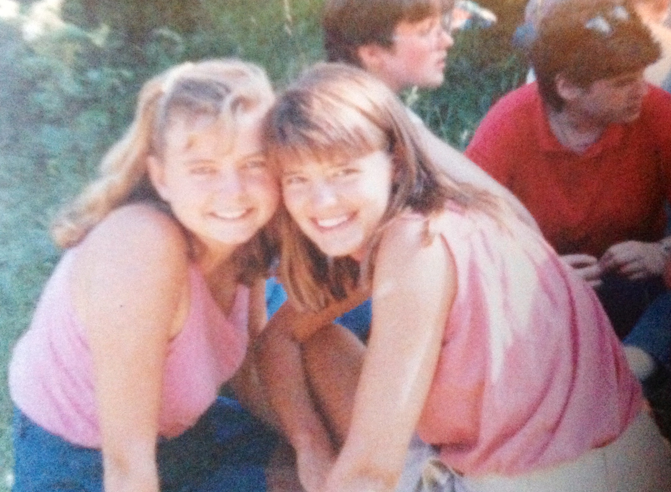 a pic of the author an her sister, in France in 1990