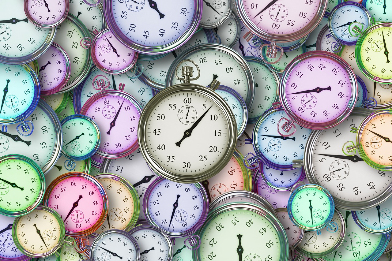 Many clocks on the floor indicate too much time is being spent on your career search.