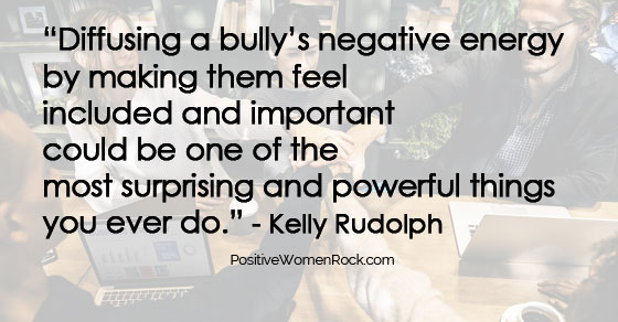 Diffuse negative energy of a bully