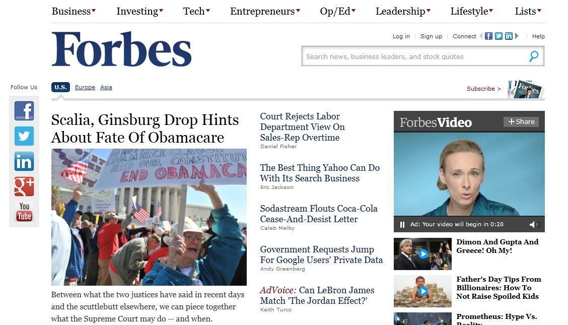 Forbes Home Page