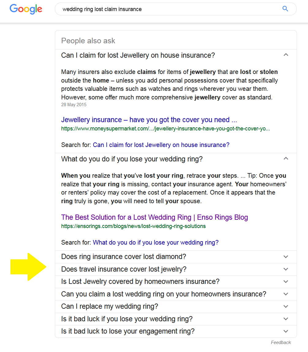use People also ask feature in google to find more blog post topic ideas