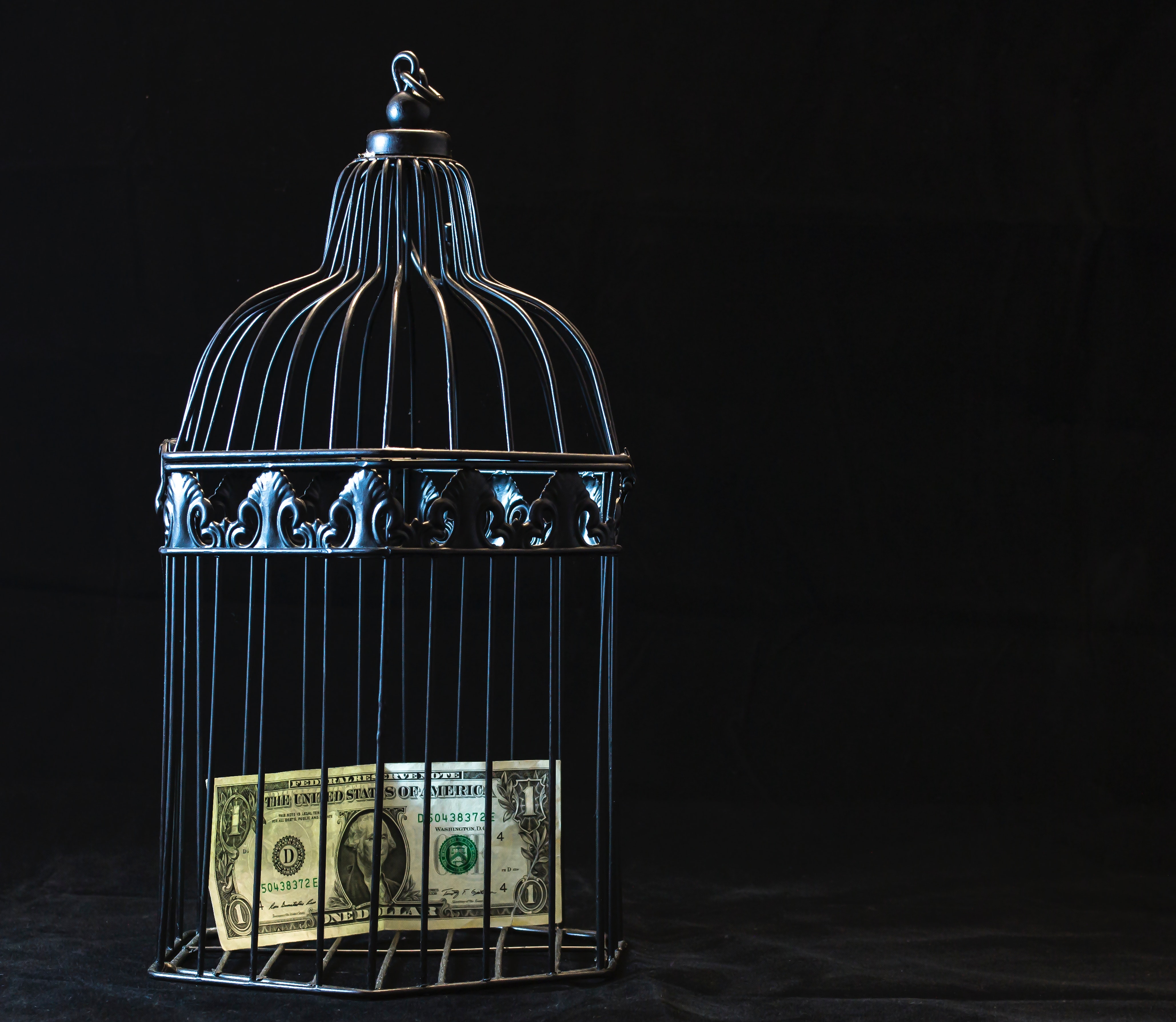Money comes with a cage around you