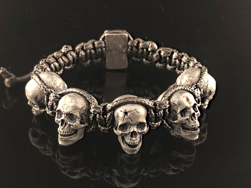 skull bracelet. Jewelry for men