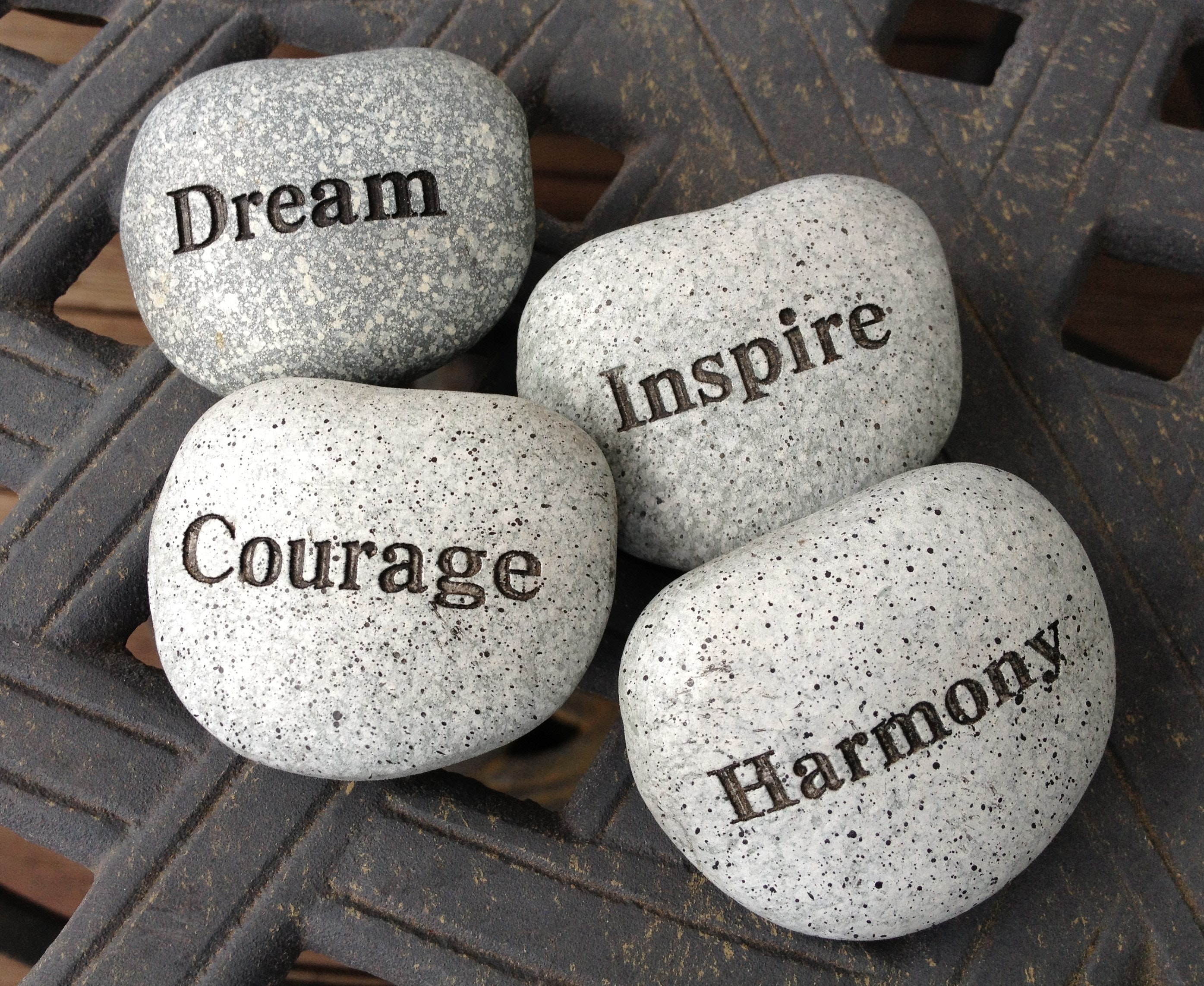 A picture that tells us about dreams courage and inspire carved on stones by mohit bansal chandigarh