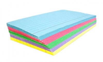 colored index cards