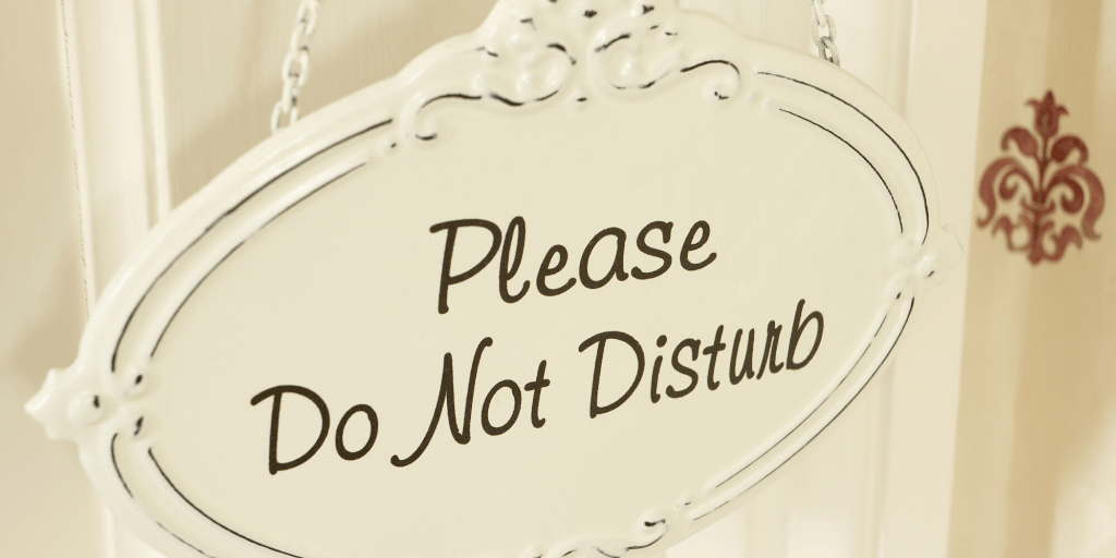 Do not disturb sign for home office