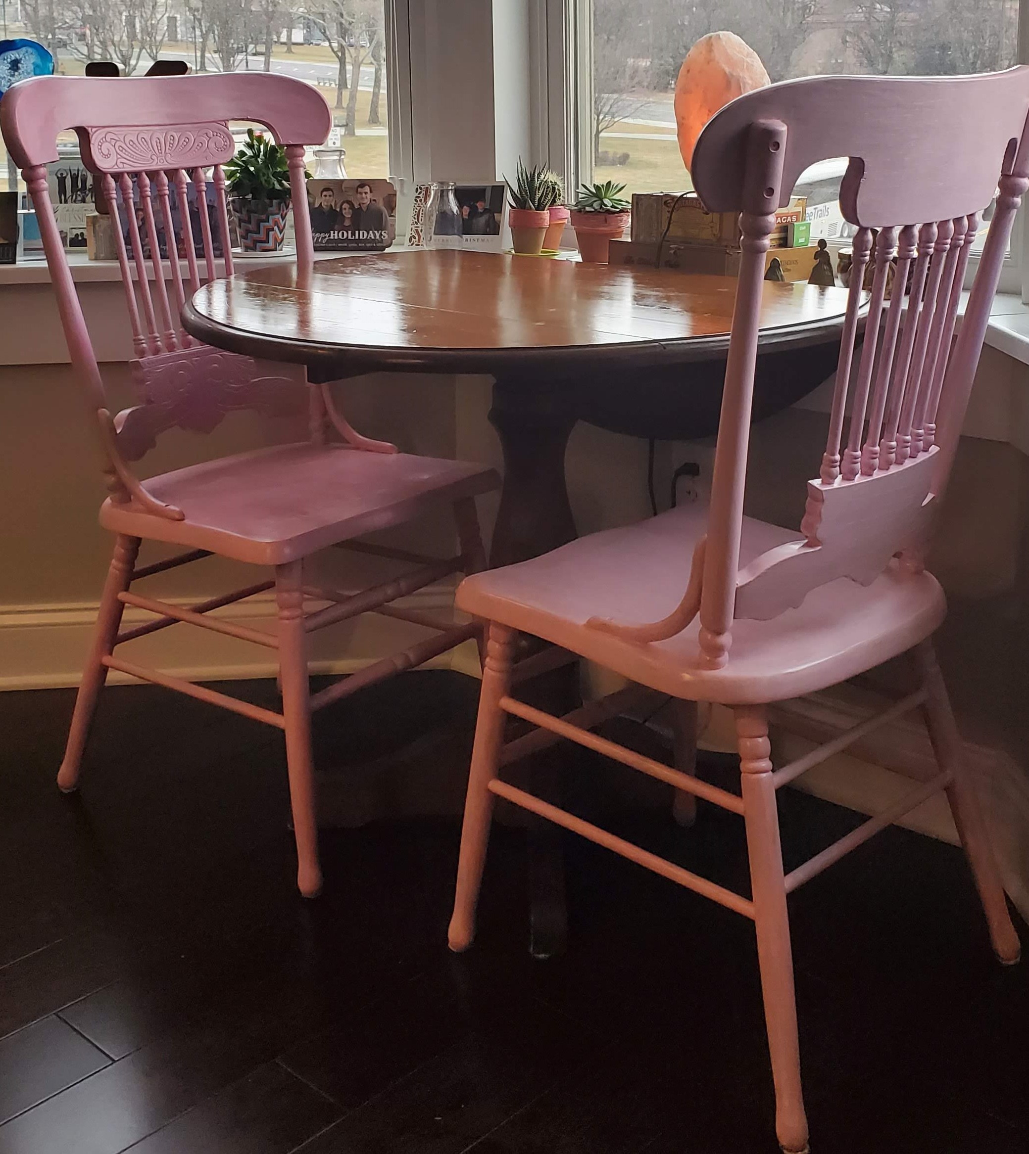 Pink Kitchen chairs are my new reality.