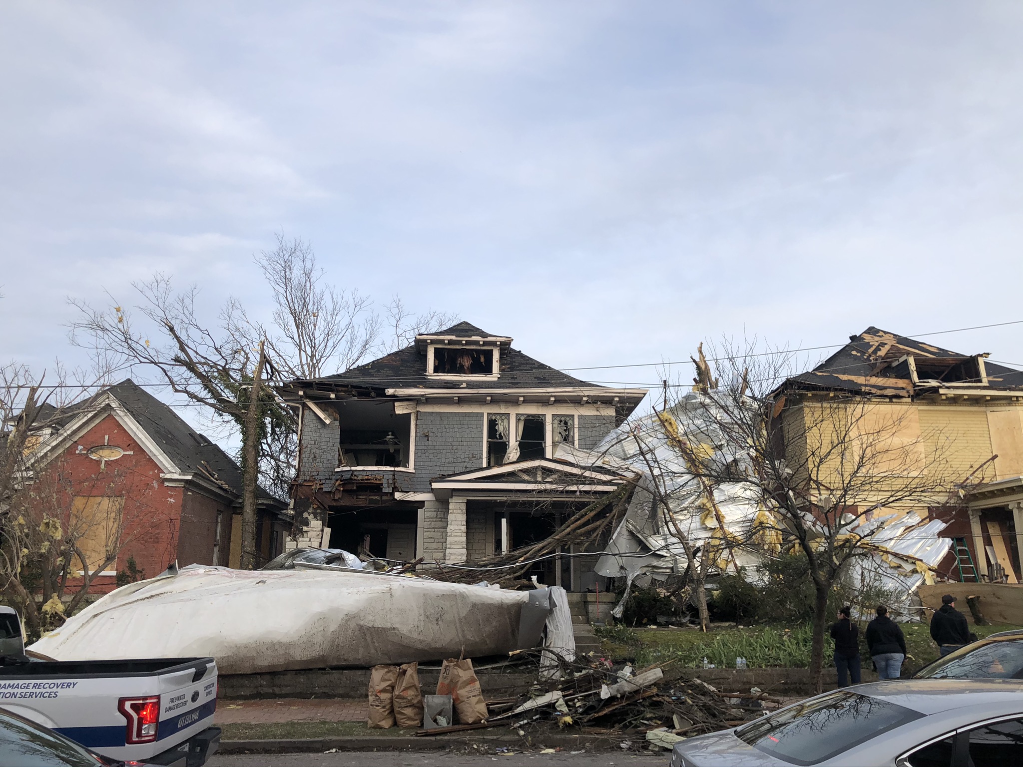 Aftermath of the tornado in East Nashville. Photo by Marshall Seese. 