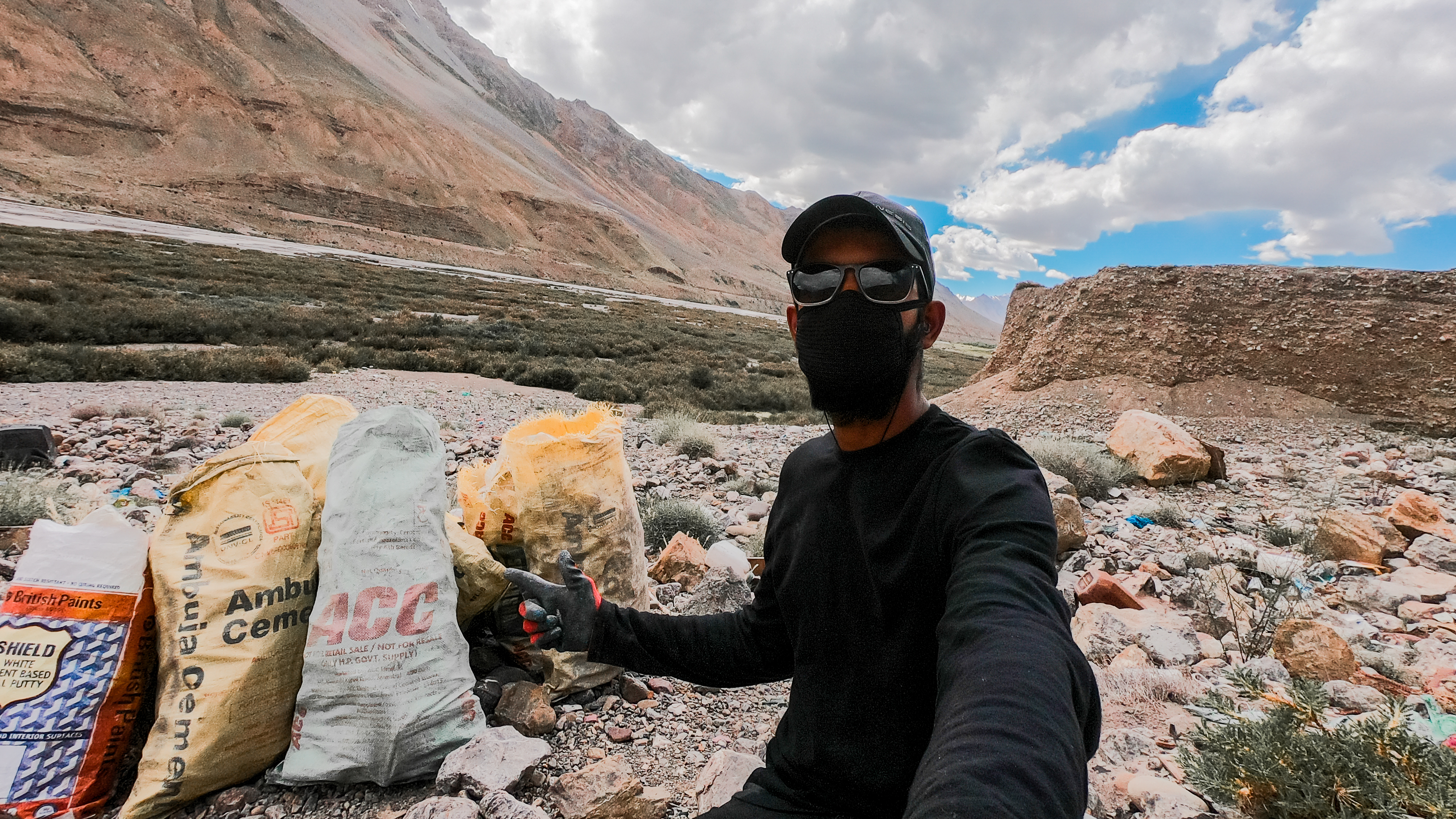 Aakash Ranison in Spiti Valley collected tonnes of plastic for cleaning the valley