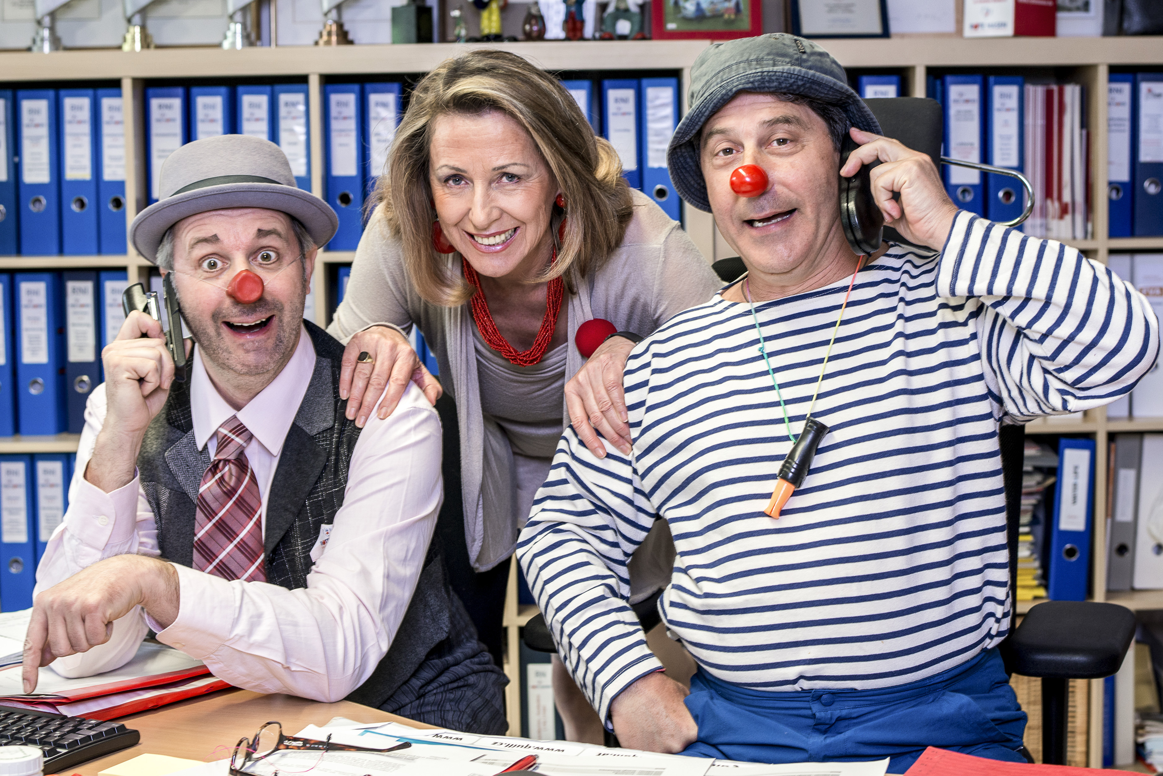 Monica Culen with RED NOSES clowns