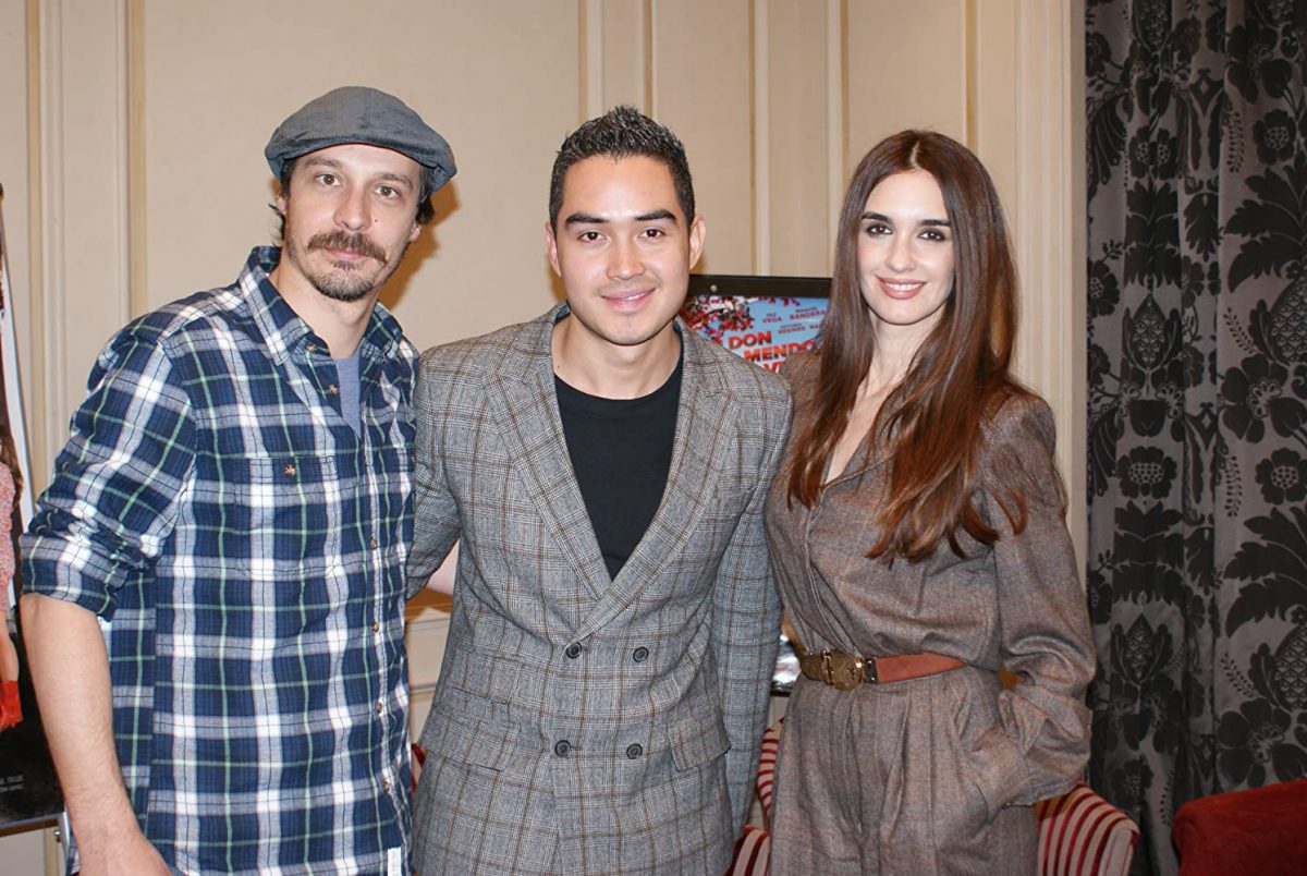 Darwin Reina with Paz Vega & Fele Martinez at the premiere of Don Mendo Rock La Venganza