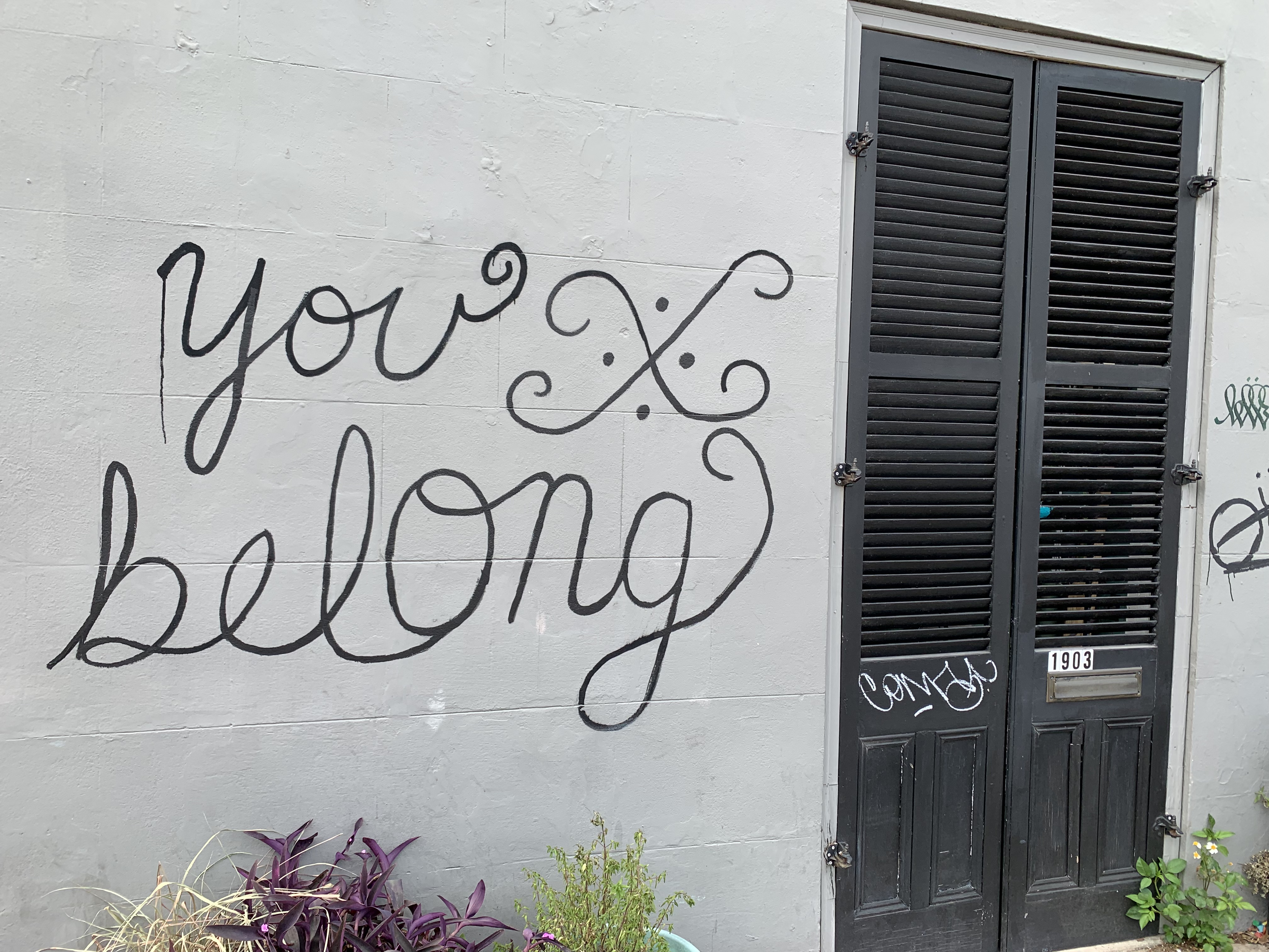 You belong graffiti