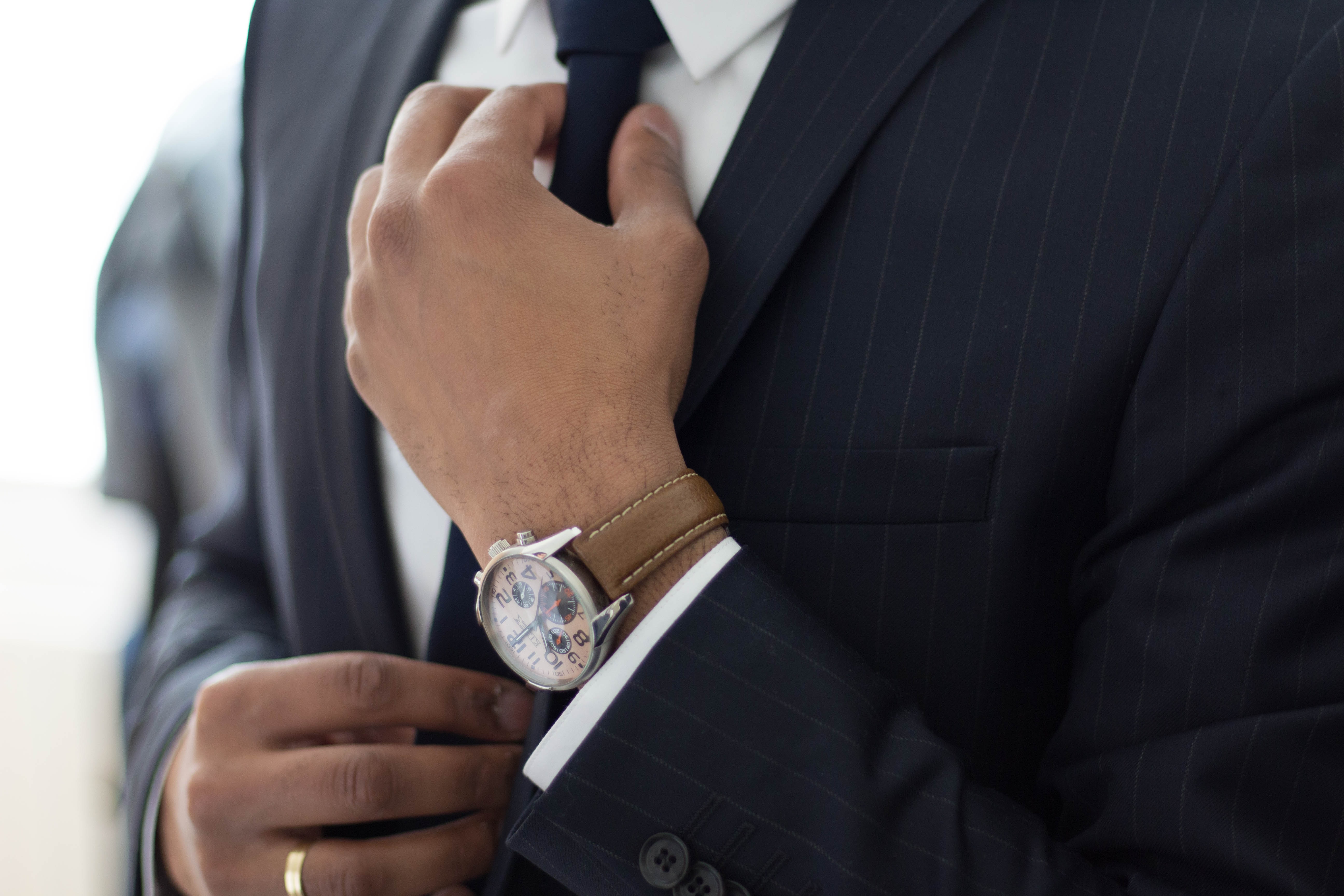 Man with suit and watch
