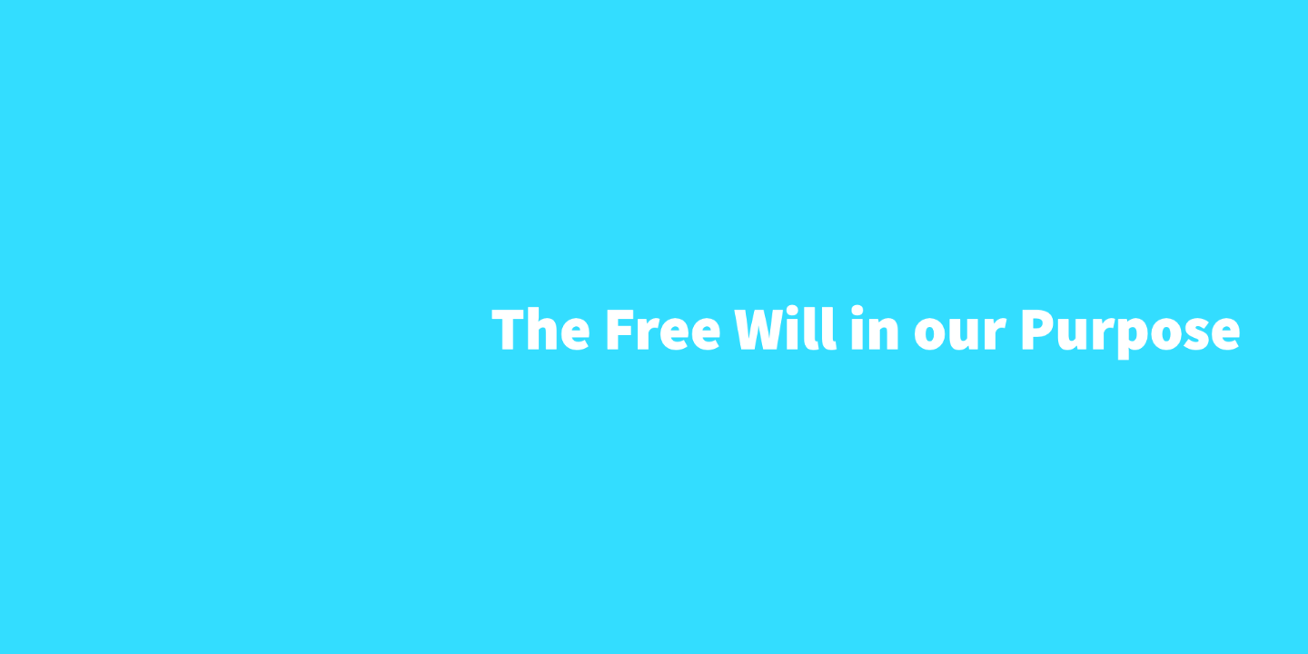 The Free Will in our Purpose