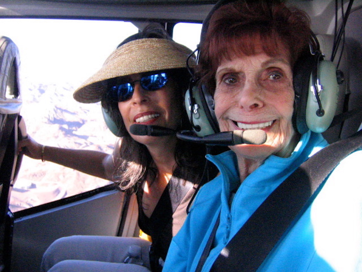 Mother and Daughter on helicopter tour of Grand Canyon