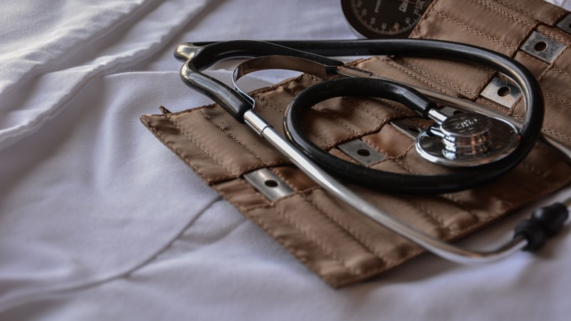 Medical equipment symbolizing a career health check.