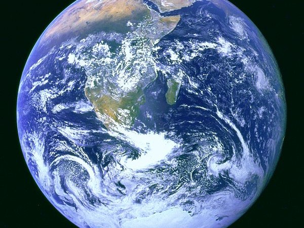 Earth The Blue Marble photo taken by Apollo 17 astronauts.